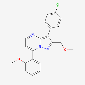 3-(4-chlorophenyl)-2-(methoxymethyl)-7-(2-methoxyphenyl)pyrazolo[1,5-a]pyrimidine