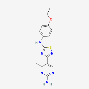 5-{5-[(4-Ethoxyphenyl)amino]-1,2,4-thiadiazol-3-YL}-4-methylpyrimidin-2-amine