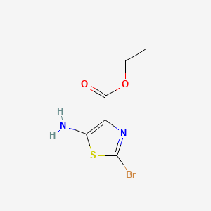 molecular formula C6H7BrN2O2S B594491 Ethyl 5-amino-2-bromothiazole-4-carboxylate CAS No. 1228281-54-6