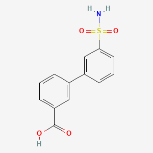 molecular formula C13H11NO4S B594493 3'-Sulfamoylbiphenyl-3-carboxylic acid CAS No. 1215206-05-5