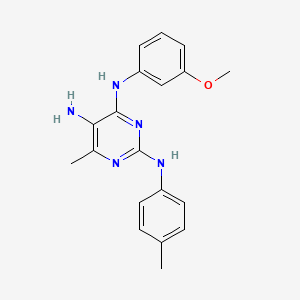 N~4~-(3-methoxyphenyl)-6-methyl-N~2~-(4-methylphenyl)-2,4,5-pyrimidinetriamine