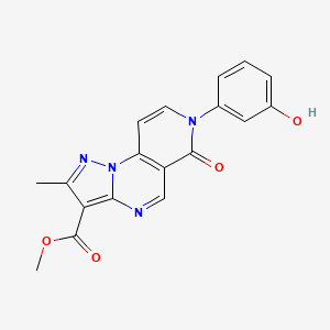 methyl 7-(3-hydroxyphenyl)-2-methyl-6-oxo-6,7-dihydropyrazolo[1,5-a]pyrido[3,4-e]pyrimidine-3-carboxylate