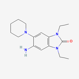 5-amino-1,3-diethyl-6-(1-piperidinyl)-1,3-dihydro-2H-benzimidazol-2-one