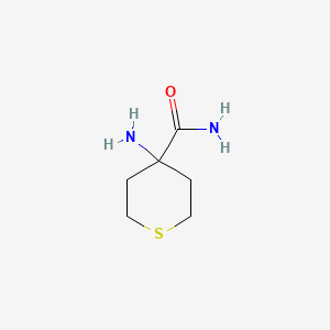 molecular formula C6H12N2OS B594496 4-氨基四氢-2H-硫代吡喃-4-甲酰胺 CAS No. 130422-70-7