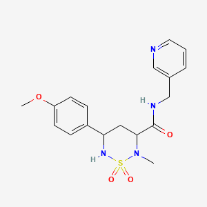 5-(4-methoxyphenyl)-2-methyl-N-(3-pyridinylmethyl)-1,2,6-thiadiazinane-3-carboxamide 1,1-dioxide