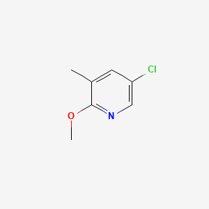molecular formula C7H8ClNO B594502 5-Chloro-2-methoxy-3-methylpyridine CAS No. 1261488-23-6