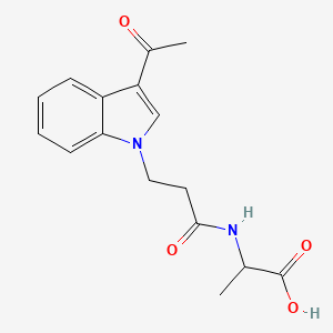 N-[3-(3-acetyl-1H-indol-1-yl)propanoyl]alanine