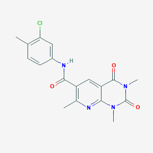 N-(3-CHLORO-4-METHYLPHENYL)-1,3,7-TRIMETHYL-2,4-DIOXO-1H,2H,3H,4H-PYRIDO[2,3-D]PYRIMIDINE-6-CARBOXAMIDE