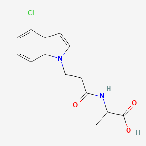 N-[3-(4-chloro-1H-indol-1-yl)propanoyl]alanine