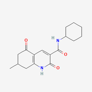 N-cyclohexyl-7-methyl-2,5-dioxo-1,2,5,6,7,8-hexahydroquinoline-3-carboxamide