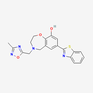 7-(1,3-benzothiazol-2-yl)-4-[(3-methyl-1,2,4-oxadiazol-5-yl)methyl]-2,3,4,5-tetrahydro-1,4-benzoxazepin-9-ol