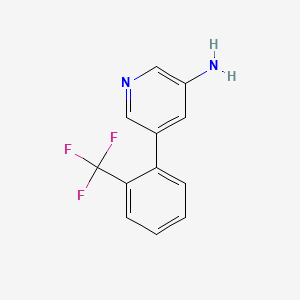 molecular formula C12H9F3N2 B594509 5-(2-(Trifluoromethyl)phenyl)pyridin-3-amine CAS No. 1224740-83-3