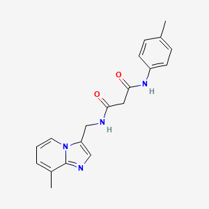 N-[(8-methylimidazo[1,2-a]pyridin-3-yl)methyl]-N'-(4-methylphenyl)malonamide