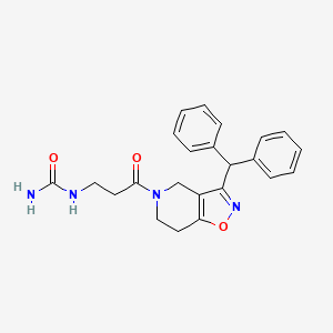 N-{3-[3-(diphenylmethyl)-6,7-dihydroisoxazolo[4,5-c]pyridin-5(4H)-yl]-3-oxopropyl}urea