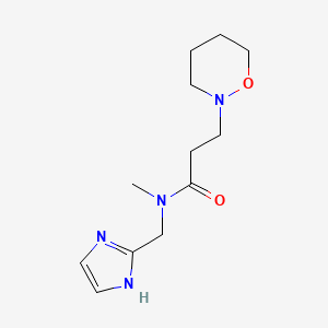 N-(1H-imidazol-2-ylmethyl)-N-methyl-3-(1,2-oxazinan-2-yl)propanamide