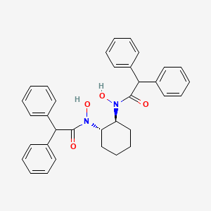 molecular formula C34H34N2O4 B594513 (1S,2S)-N,N'-Dihydroxy-N,N'-bis(diphenylacetyl)cyclohexane-1,2-diamine CAS No. 1217464-22-6