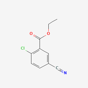 molecular formula C10H8ClNO2 B594526 2-氯-5-氰基苯甲酸乙酯 CAS No. 1261779-36-5