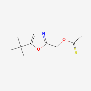 B594530 Ethanethioic acid, O-[[5-(1,1-dimethylethyl)-2-oxazolyl]methyl] ester CAS No. 1211517-55-3