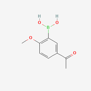 molecular formula C9H11BO4 B594531 5-乙酰基-2-甲氧基苯硼酸 CAS No. 1215281-20-1