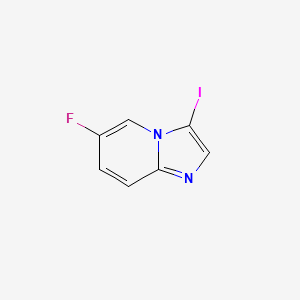 molecular formula C7H4FIN2 B594533 6-氟-3-碘咪唑并[1,2-a]吡啶 CAS No. 1219127-01-1