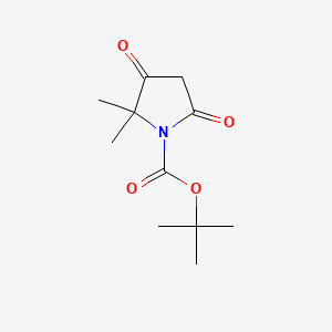 molecular formula C11H17NO4 B594546 tert-Butyl 2,2-dimethyl-3,5-dioxopyrrolidine-1-carboxylate CAS No. 1352723-48-8