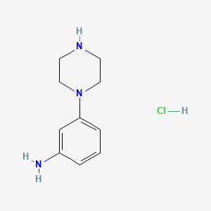 molecular formula C10H16ClN3 B594550 3-(Piperazin-1-yl)aniline hydrochloride CAS No. 125421-98-9