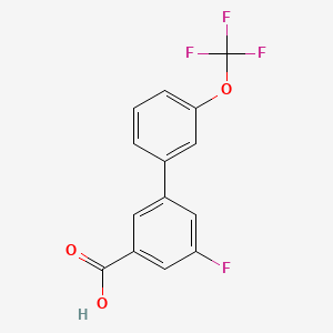 molecular formula C14H8F4O3 B594562 5-氟-3-(3-三氟甲氧基苯基)苯甲酸 CAS No. 1261460-04-1