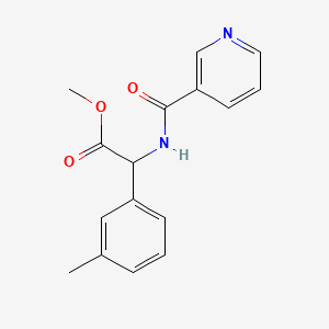 molecular formula C16H16N2O3 B5945677 methyl (3-methylphenyl)[(pyridin-3-ylcarbonyl)amino]acetate 