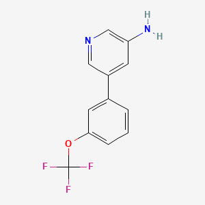 molecular formula C12H9F3N2O B594575 5-(3-(Trifluoromethoxy)phenyl)pyridin-3-amine CAS No. 1258626-19-5