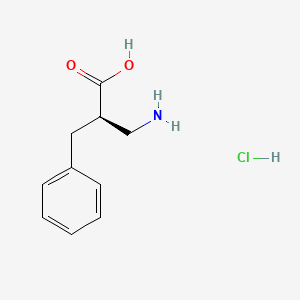 molecular formula C10H14ClNO2 B594577 (R)-3-Amino-2-benzylpropanoic acid hydrochloride CAS No. 1276055-51-6