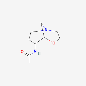 molecular formula C9H16N2O2 B594579 N-(4-Oxa-1-azabicyclo[3.3.1]non-6-yl)acetamide CAS No. 135782-28-4