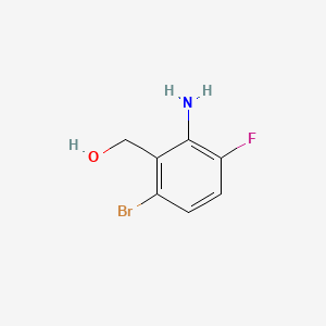 molecular formula C7H7BrFNO B594593 (2-氨基-6-溴-3-氟苯基)甲醇 CAS No. 1227958-14-6