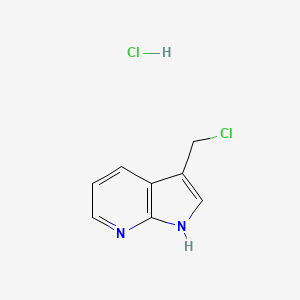 molecular formula C8H8Cl2N2 B594594 3-(chloromethyl)-1H-pyrrolo[2,3-b]pyridine hydrochloride CAS No. 1337880-19-9