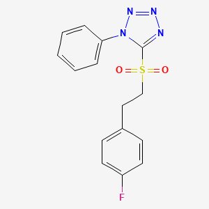 molecular formula C15H13FN4O2S B594597 5-(4-氟苯乙基磺酰基)-1-苯基-1H-四唑 CAS No. 1370411-43-0