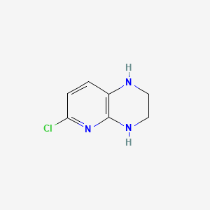 molecular formula C7H8ClN3 B594601 6-氯-1,2,3,4-四氢吡啶并[2,3-b]吡嗪 CAS No. 1210129-64-8