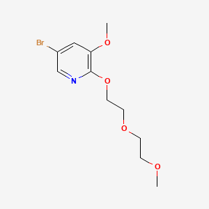 B594604 5-Bromo-3-methoxy-2-(2-(2-methoxyethoxy)ethoxy)pyridine CAS No. 1315545-08-4