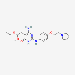 molecular formula C22H33N5O4 B594605 H-Trp-Lys(Boc)-NH2 CAS No. 1245648-59-2