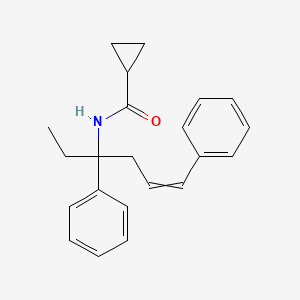 molecular formula C22H25NO B594606 N-(3,6-Diphenylhex-5-en-3-yl)cyclopropanecarboxamide CAS No. 137246-21-0