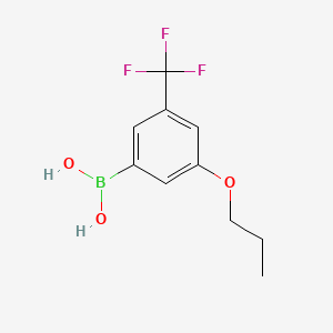 molecular formula C10H12BF3O3 B594611 (3-プロポキシ-5-(トリフルオロメチル)フェニル)ボロン酸 CAS No. 1256345-47-7