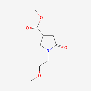molecular formula C9H15NO4 B594619 1-(2-甲氧基乙基)-2-氧代吡咯烷-4-羧酸甲酯 CAS No. 1272755-99-3