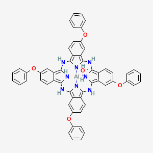 molecular formula C56H39AlN8O5 B594628 Aluminum 2,9,16,23-tetraphenoxy-29 H,31 H-phthalocyanine hydroxide CAS No. 128897-67-6