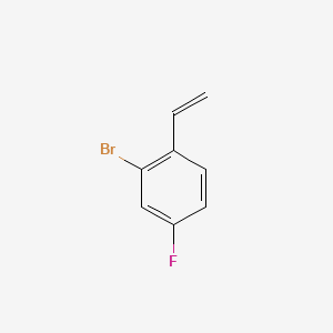 molecular formula C8H6BrF B594629 2-Bromo-1-ethenyl-4-fluorobenzene CAS No. 1221684-51-0