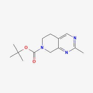 molecular formula C13H19N3O2 B594634 tert-Butyl 2-methyl-5,6-dihydropyrido[3,4-d]pyrimidine-7(8H)-carboxylate CAS No. 1346808-81-8