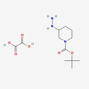 molecular formula C12H23N3O6 B594637 Tert-butyl 3-hydrazinylpiperidine-1-carboxylate oxalate CAS No. 1226815-22-0