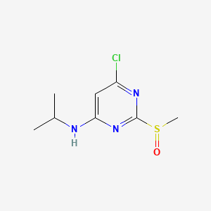 molecular formula C8H12ClN3OS B594641 6-Chloro-N-isopropyl-2-(methylsulfinyl)pyrimidin-4-amine CAS No. 1289386-63-5