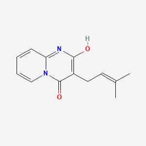 molecular formula C13H14N2O2 B594642 4-Hydroxy-3-(3-methylbut-2-en-1-yl)-2H-pyrido[1,2-a]pyrimidin-2-one CAS No. 125493-24-5
