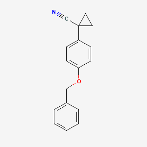 B594657 1-(4-(Benzyloxy)phenyl)cyclopropanecarbonitrile CAS No. 1260767-69-8