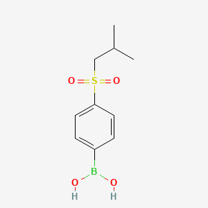 molecular formula C10H15BO4S B594665 4-(异丁磺酰)苯硼酸 CAS No. 1217500-99-6