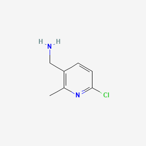 molecular formula C7H9ClN2 B594674 (6-Chloro-2-methylpyridin-3-YL)methanamine CAS No. 1251529-73-3