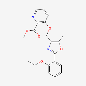 molecular formula C20H20N2O5 B5946795 methyl 3-{[2-(2-ethoxyphenyl)-5-methyl-1,3-oxazol-4-yl]methoxy}pyridine-2-carboxylate 